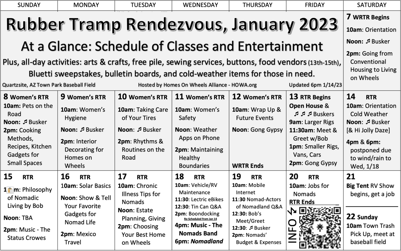 2023 Rubber Tramp Rendezvous (RTRs) Homes on Wheels Alliance