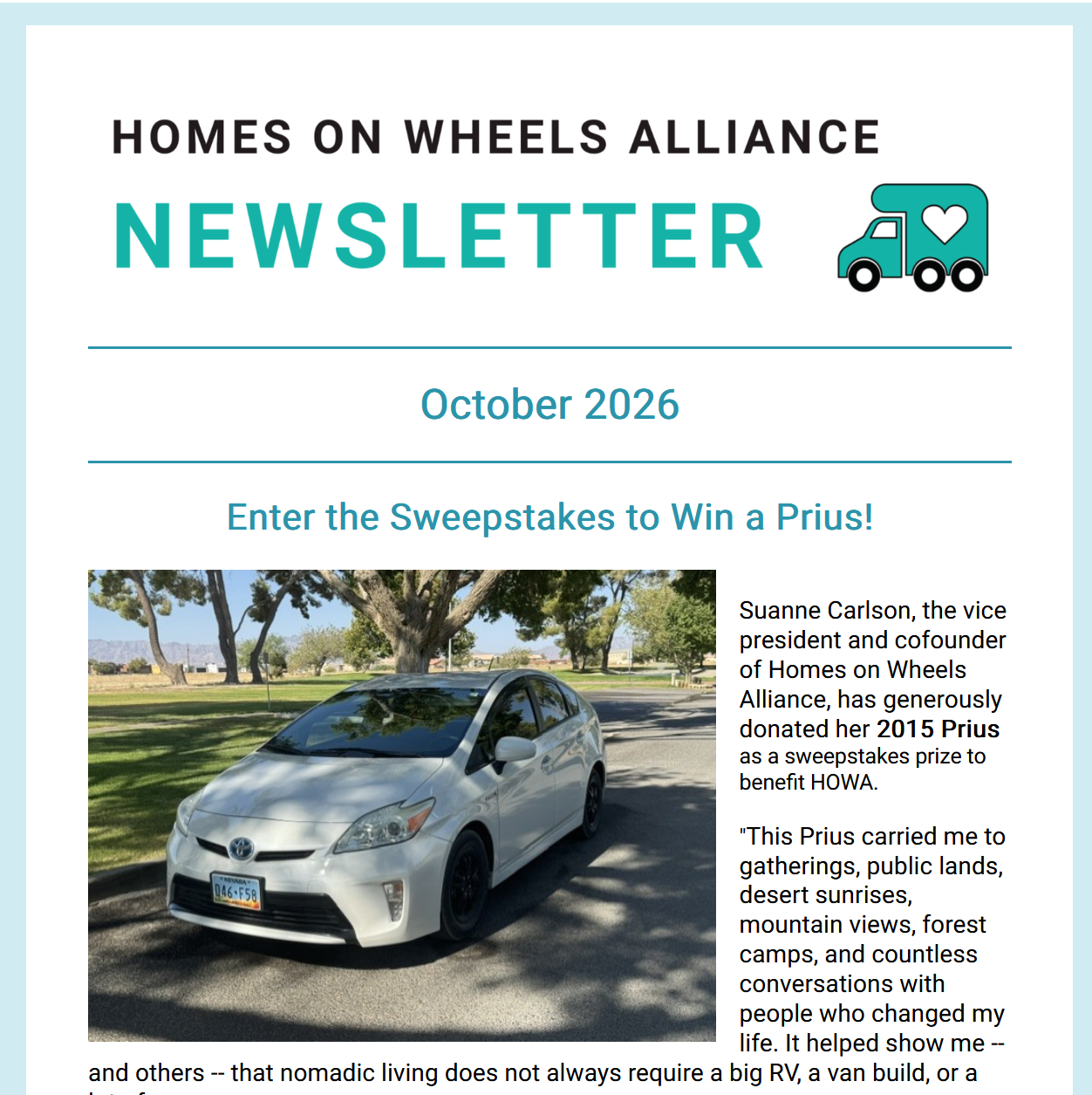 Read Our October Newsletter